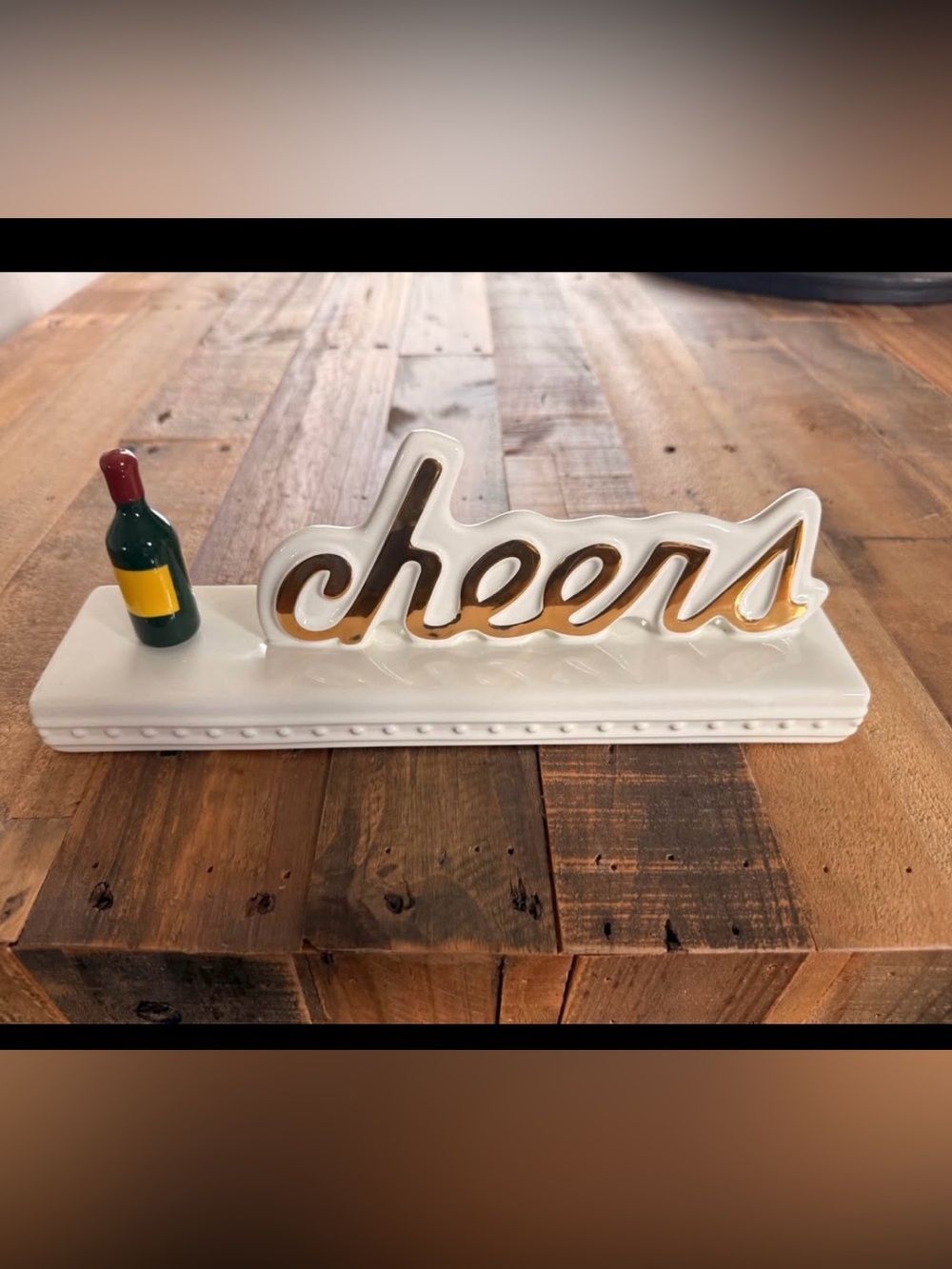 Nora Fleming "Cheers" Ceramic Table Accent